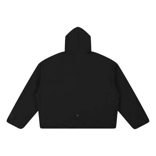 Boxy Gather-Hem "P" Hoodie