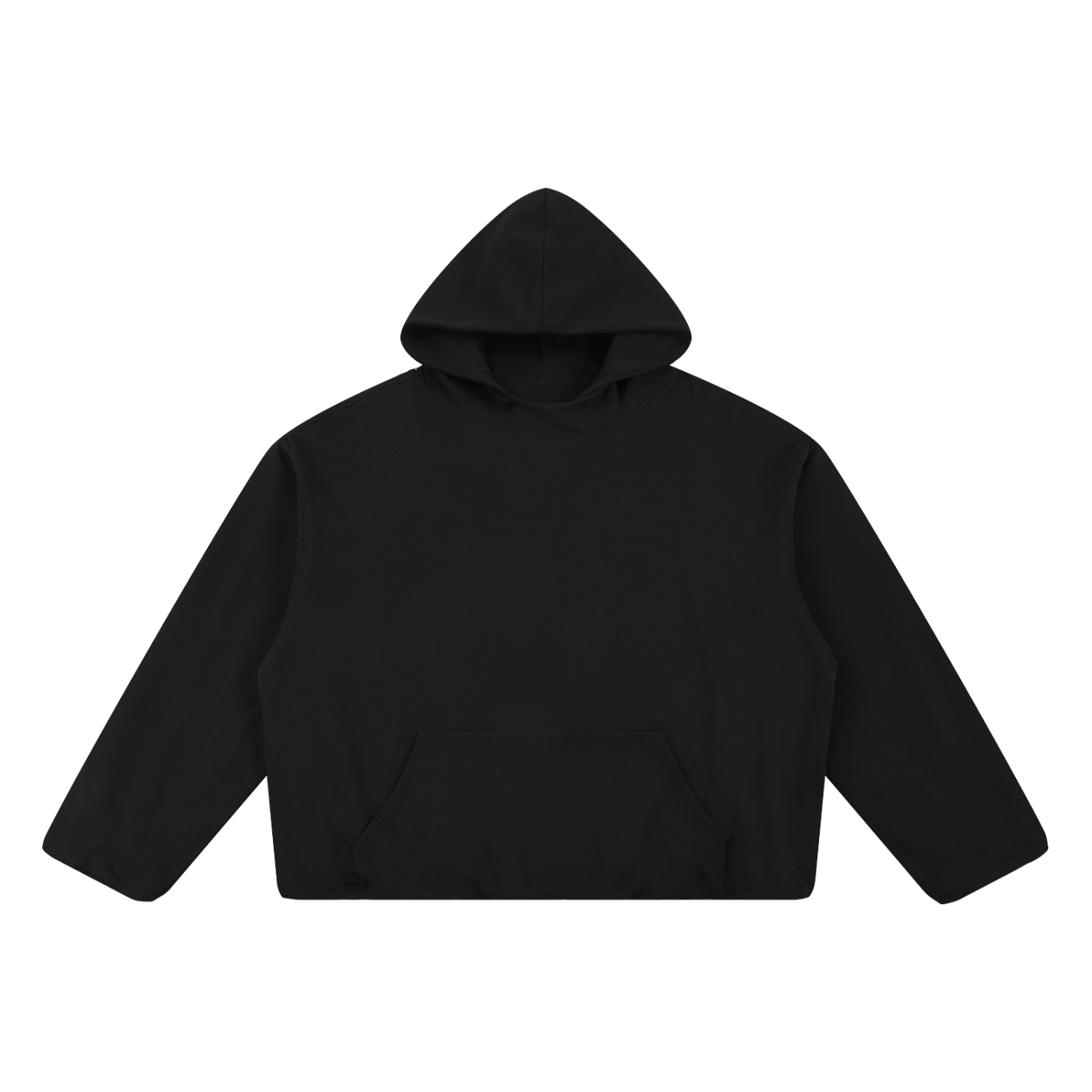 Boxy Gather-Hem "P" Hoodie